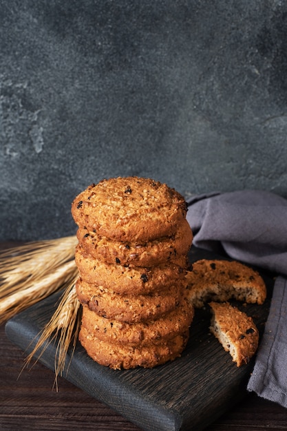 Galletas caseras con cereales y semillas.