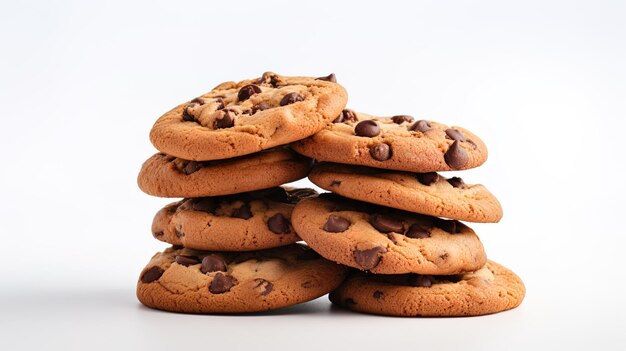 galletas de chispas de chocolate apiladas una encima de la otra