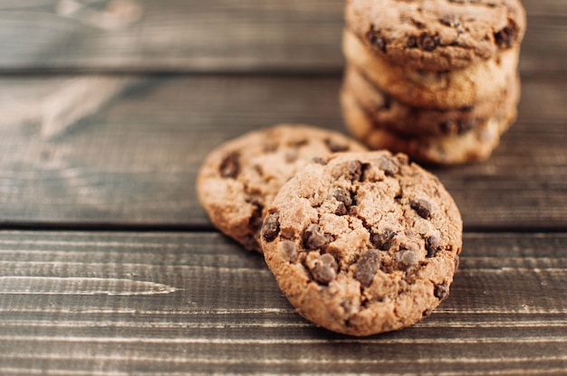 Galletas de chispas de chocolate tiro