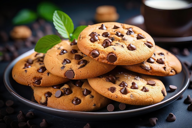 galletas con chispas de chocolate