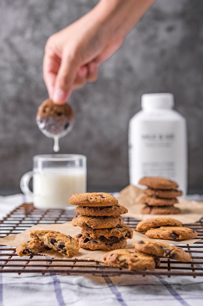 Galletas con chispas de chocolate