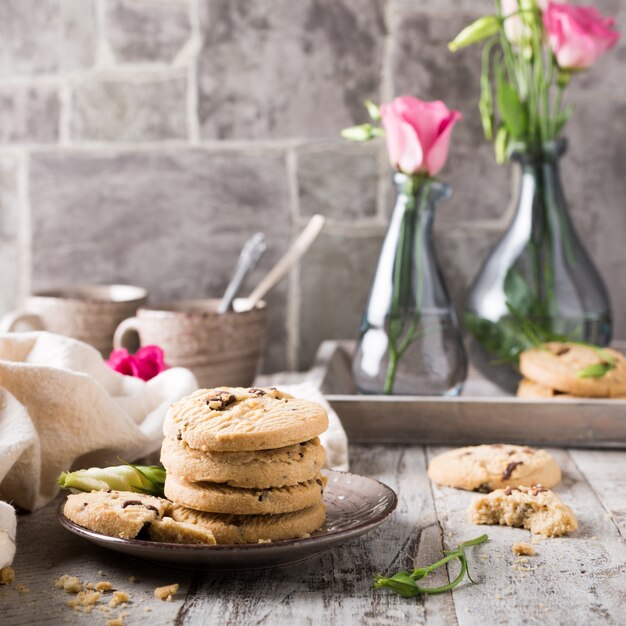 Galletas con chispas de chocolate