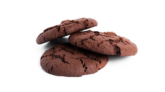 Galletas de chocolate Americano aisladas.