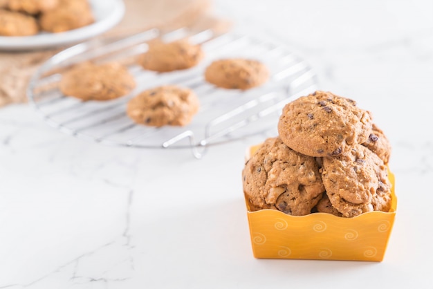 galletas de chocolate y anacardos