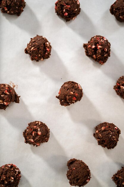 Galletas de chocolate con chips de menta