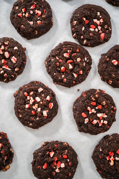 Galletas de chocolate con chips de menta