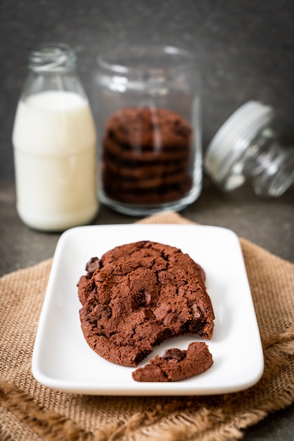 galletas de chocolate con chispas de chocolate