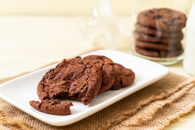 galletas de chocolate con chispas de chocolate