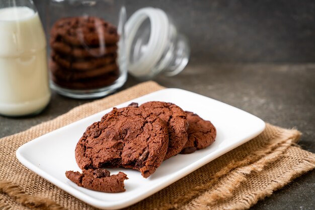 galletas de chocolate con chispas de chocolate