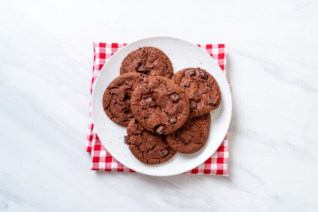 galletas de chocolate con chispas de chocolate