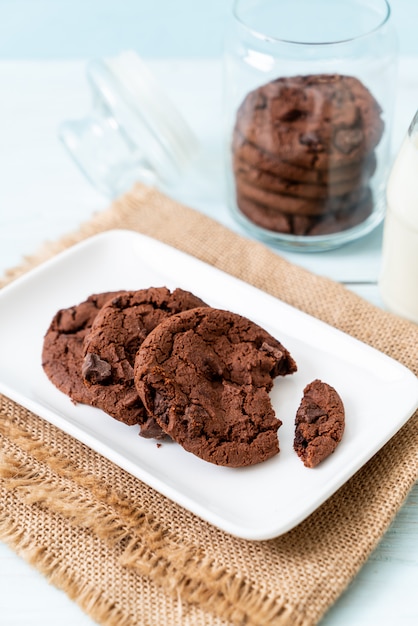 galletas de chocolate con chispas de chocolate