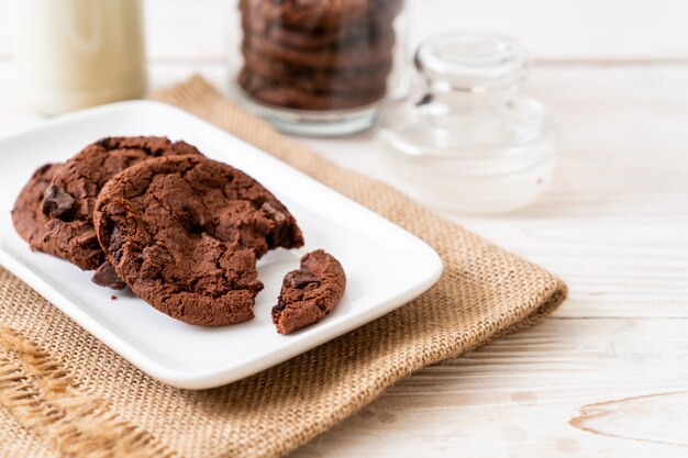 galletas de chocolate con chispas de chocolate