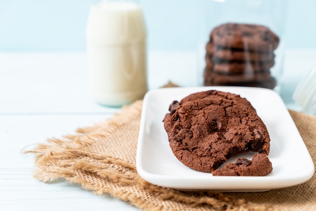 galletas de chocolate con chispas de chocolate