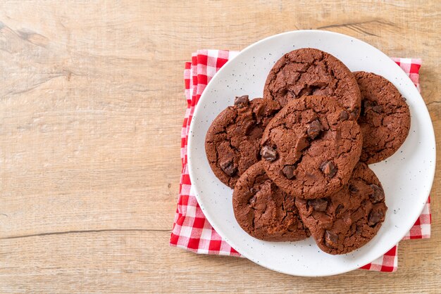 galletas de chocolate con chispas de chocolate