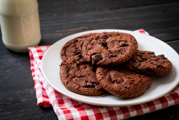 galletas de chocolate con chispas de chocolate