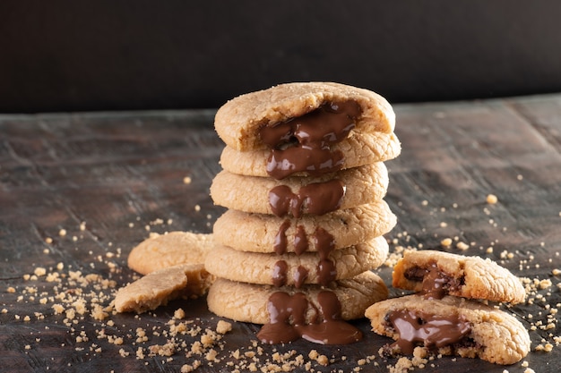 galletas de chocolate galletas con chispas de chocolate shot