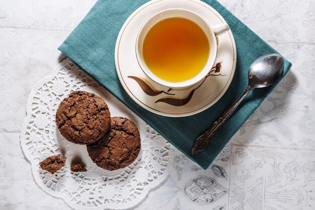 galletas de chocolate marrón