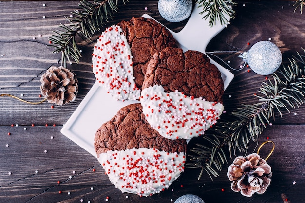 Galletas de chocolate de navidad