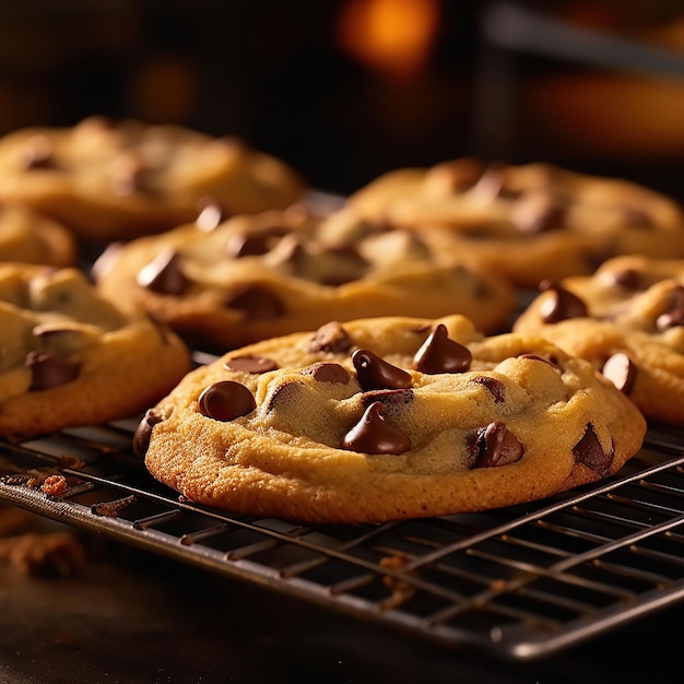 galletas de chocolate recién horneadas