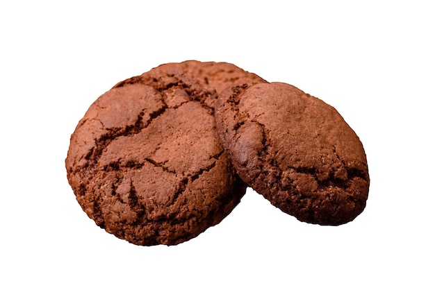 Galletas de chocolate redondas y crujientes