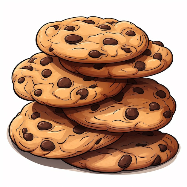 Las galletas de chocolate.