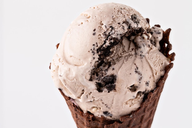 Foto galletas y cono de helado de crema