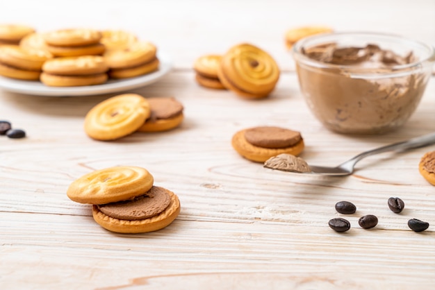 galletas con crema de café