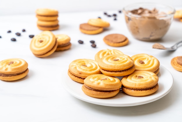 galletas con crema de café