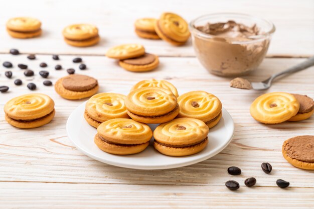 galletas con crema de café