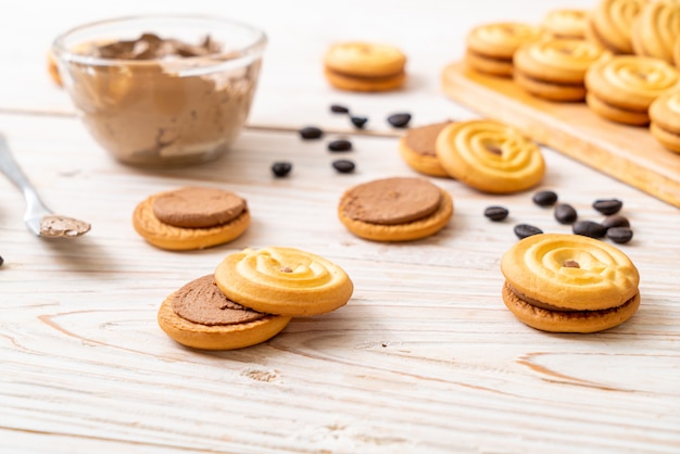 galletas con crema de café