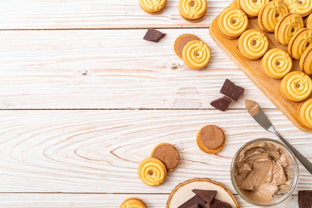 galletas con crema de chocolate