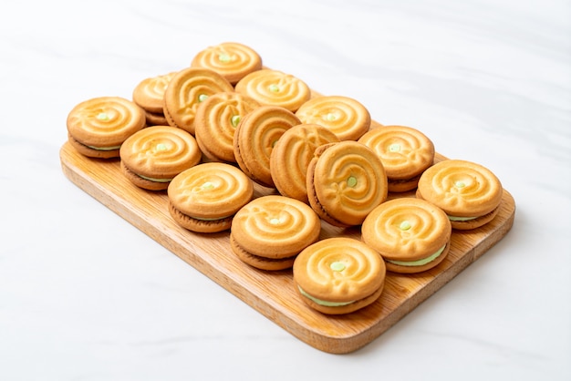 galletas con crema pandan