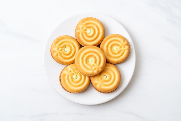 galletas con crema de pandan