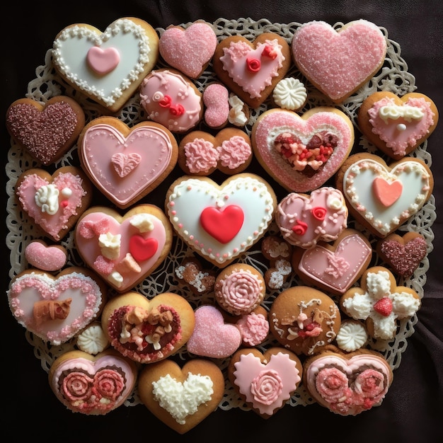 Galletas del día de san valentín