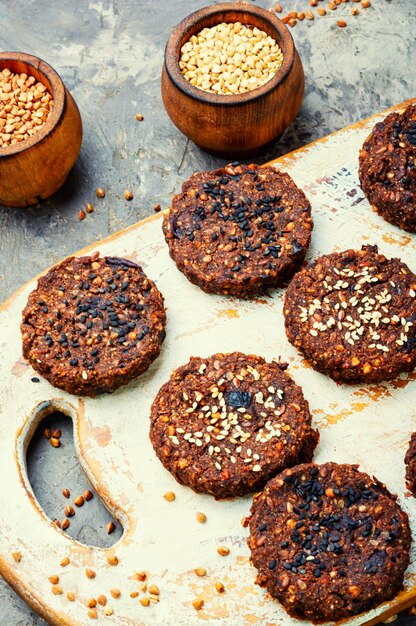 Galletas dietéticas de trigo sarraceno.