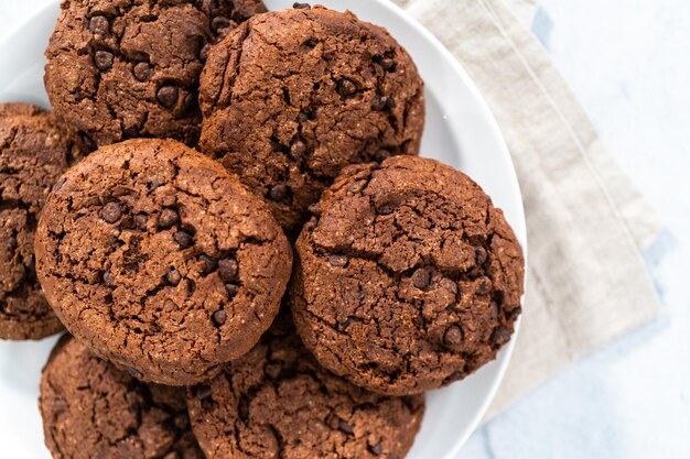 Galletas dobles con chispas de chocolate