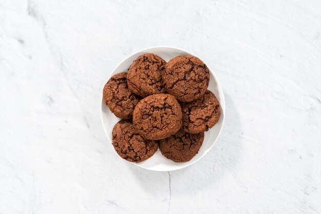 Galletas dobles con chispas de chocolate