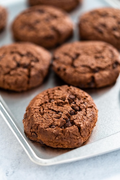 Galletas dobles con chispas de chocolate