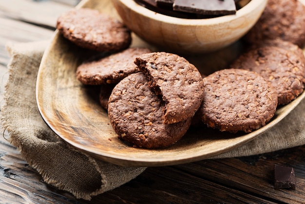 Galletas dobles con chispas de chocolate