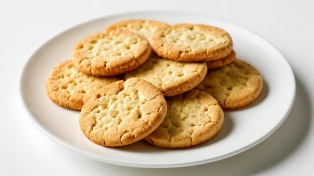 Galletas doradas deliciosamente horneadas en un plato