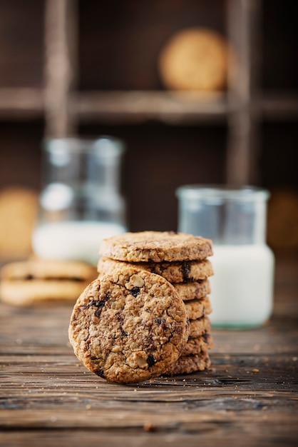 Galletas dulces con chocolate