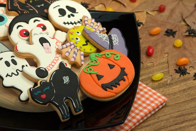 Galletas y dulces espeluznantes de Halloween