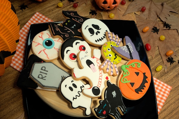 Galletas y dulces espeluznantes de Halloween