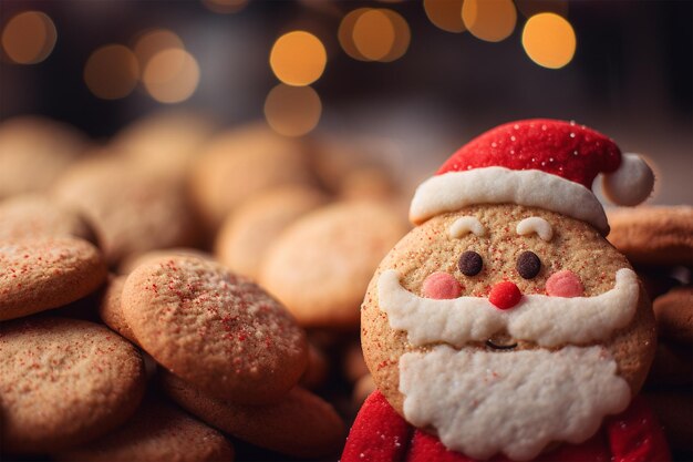 Galletas en forma de Papá Noel