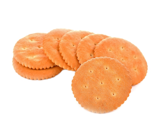 Galletas de galleta aislado en blanco