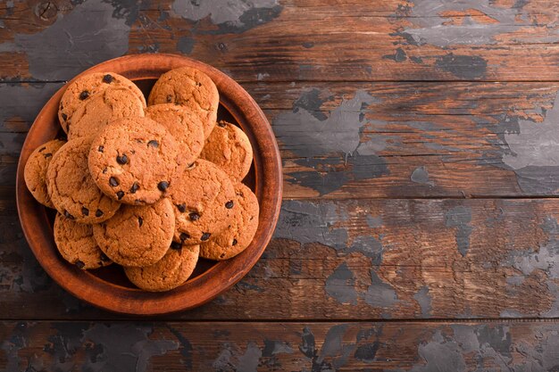 Galletas galletas en diferentes orígenes galletas de avena con chocolate