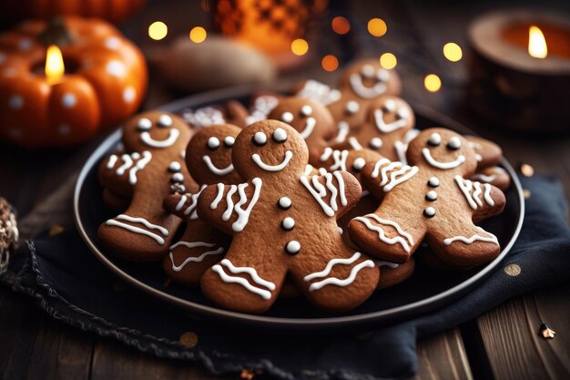 Galletas de Halloween en la mesa