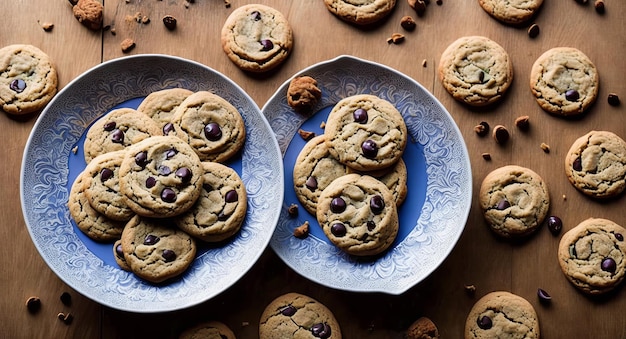 Galletas en un hermoso plato ai generación