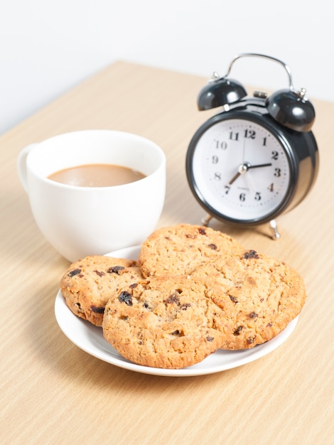 Galletas en la hora del desayuno.