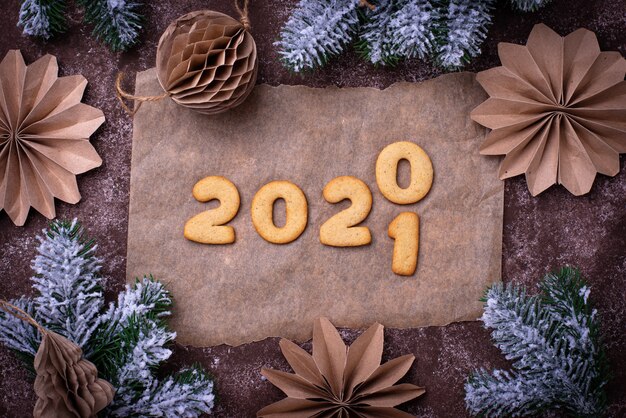 Galletas de jengibre de Año Nuevo 2021